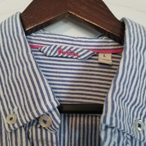 Boden men's long sleeve button down seersucker